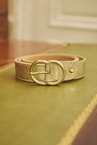 Cinturón de piel Helene - Dorado