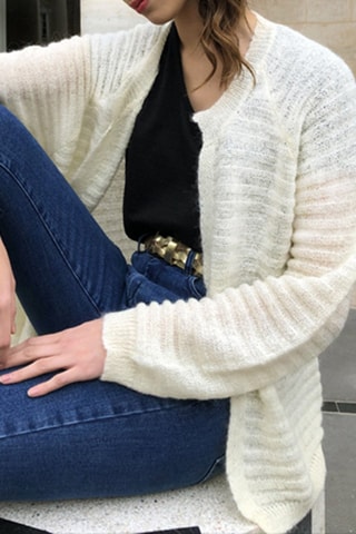 Cárdigan largo - Crudo