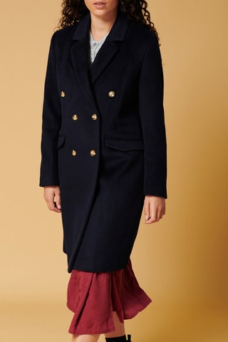 Abrigo de lana reciclada Azul marino