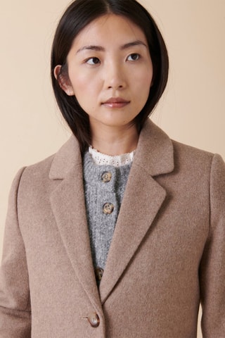 Abrigo de lana Laurent - Topo