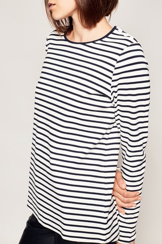 Top de rayas - Azul marino y crema