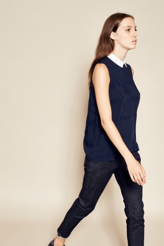 Top Tartan - Azul marino