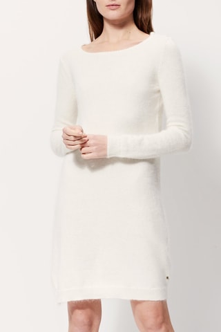 Vestido jersey de angora Rangora - Crudo