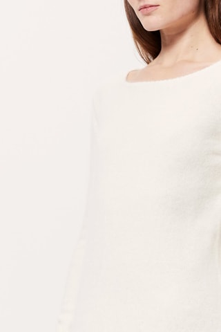 Vestido jersey de angora Rangora - Crudo