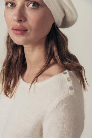 Vestido jersey de angora Rangora - Crudo