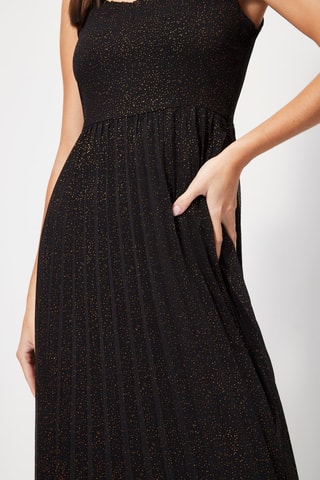 Vestido plisado - Negro