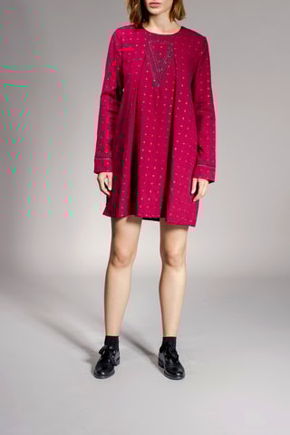 Vestido trapecio Rumba - Rosa oscuro