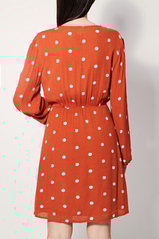 Vestido evasé Renard - Rojo teja