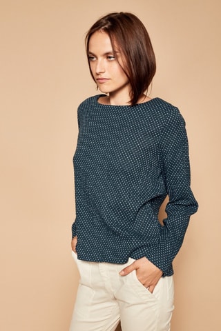 Blusa Trans - Azul pato