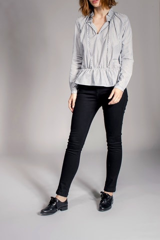 Blusa Frisson - Gris claro y crudo