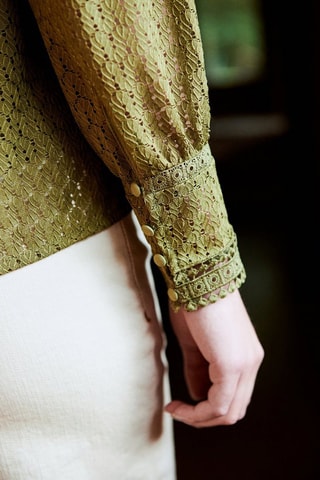 Blusa de encaje Tatras - Verde oliva