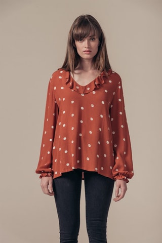Blusa Fox - Rojo teja