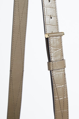 Sac seau en cuir Le Huit S - Kaki