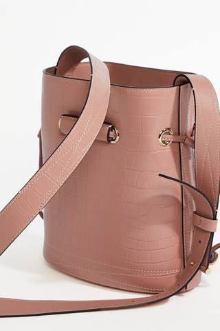 Sac seau en cuir Le Huit S - Nude