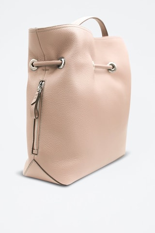 Sac seau en cuir Sacha M - Nude