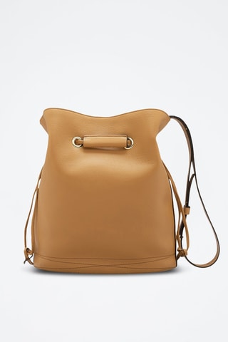 Sac seau en cuir Le Huit L - Camel