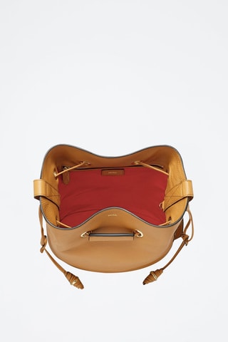 Sac seau en cuir Le Huit L - Camel