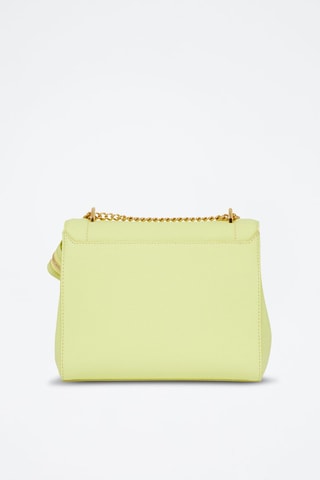 Sac porté épaule en cuir Ninon M - Vert citron