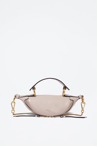 Sac porté épaule en cuir Mini Origami - Rose