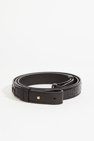 Bandoulière en cuir Pia - Noir