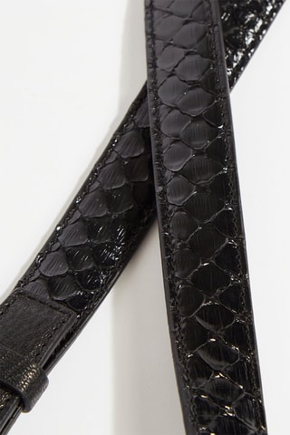 Bandoulière en cuir Pia - Noir