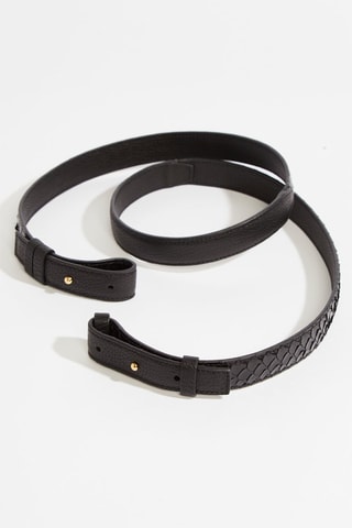 Bandoulière en cuir Pia - Noir