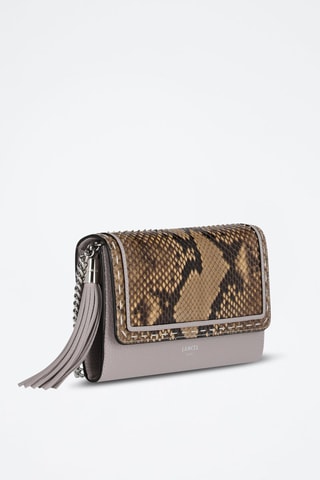 Sac bandoulière en cuir Premier Flirt - Gris