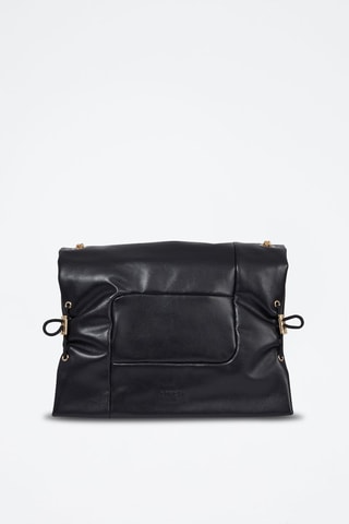 Sac bandoulière en cuir Billie L - Noir