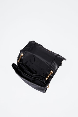 Sac bandoulière en cuir Billie L - Noir