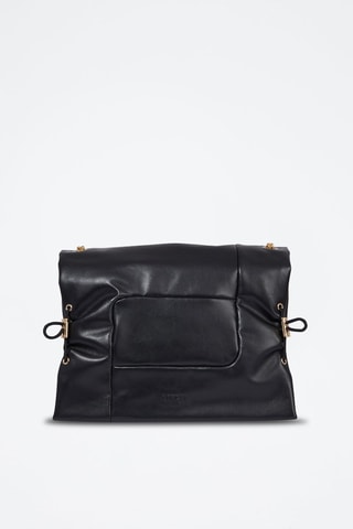 Sac bandoulière en cuir Billie L - Noir