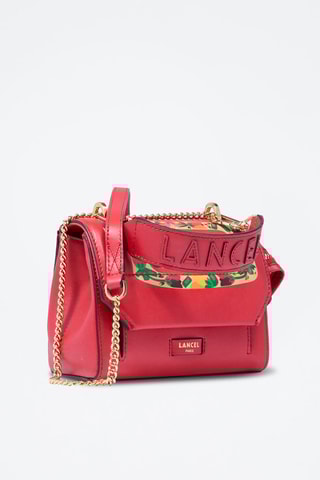 Sac bandoulière en cuir Ninon S - Rouge
