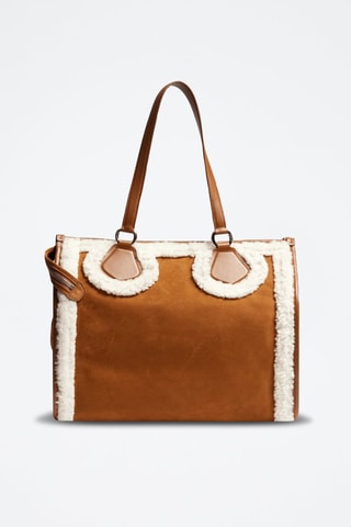 Cabas en cuir Tote L - Marron