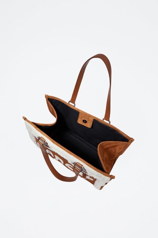 Cabas en cuir Tote L - Marron