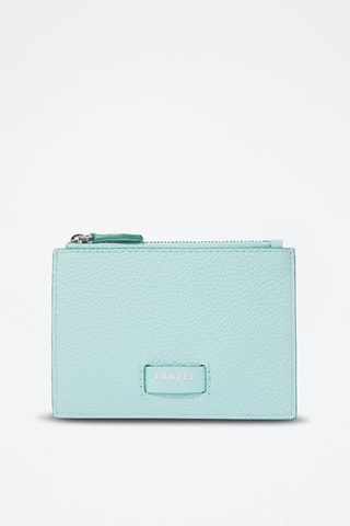 Porte-cartes en cuir Ninon L - Menthe