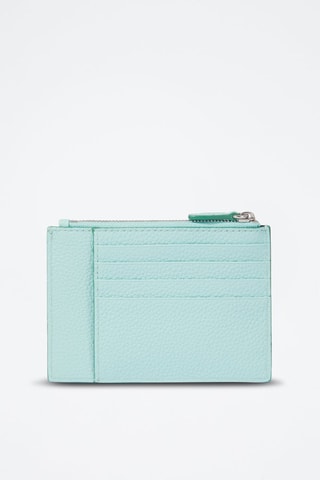 Porte-cartes en cuir Ninon L - Menthe