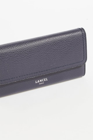 Compagnon en cuir Sacha - Bleu pétrole