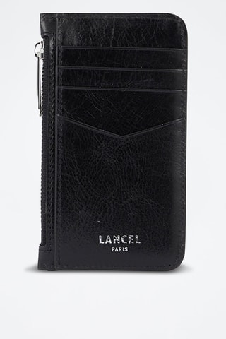 Porte-cartes en cuir Midi-Minuit - Noir