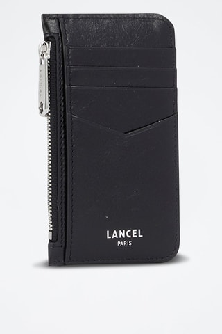 Porte-cartes en cuir Midi-Minuit - Noir