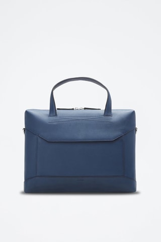 Porte-documents en cuir Graphic - Bleu pétrole