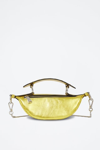 Sac bandoulière en cuir Origami Mini - Doré