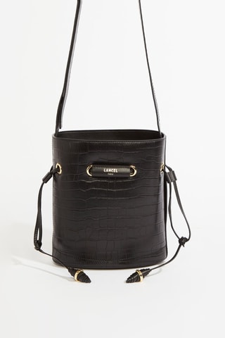 Sac seau en cuir Le Huit S - Noir
