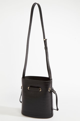 Sac seau en cuir Le Huit S - Noir
