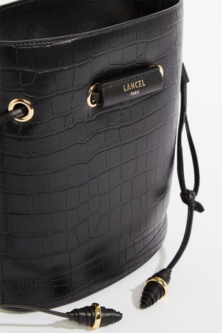 Sac seau en cuir Le Huit S - Noir