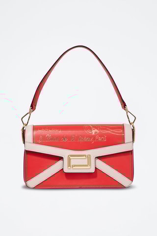 Sac porté épaule en cuir Angel M - Rouge