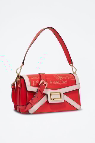 Sac porté épaule en cuir Angel M - Rouge