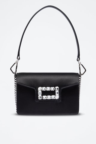 Sac porté épaule en cuir Angele Mini - Noir
