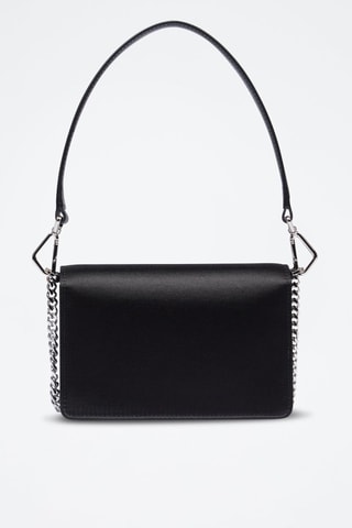 Sac porté épaule en cuir Angele Mini - Noir