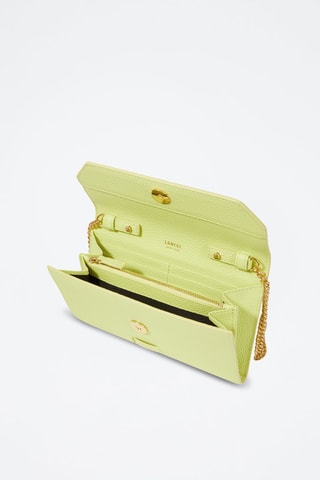 Portefeuille en cuir Ninon - Vert citron