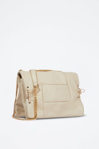 Sac bandoulière en cuir Billie M - Beige