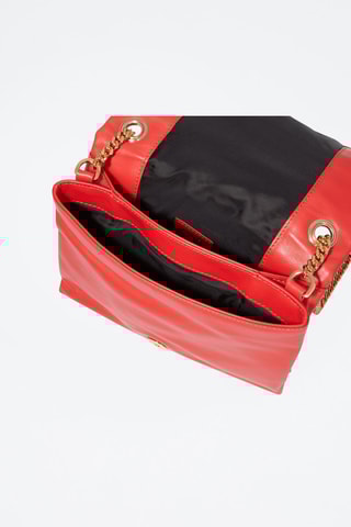 Sac bandoulière en cuir Billie M - Rouge